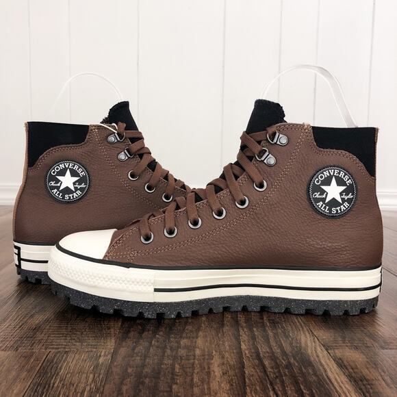 Converse Chuck Taylor All Star City Trek Waterproof Boot Men Size 10 Brown Black - Picture 1 of 14
